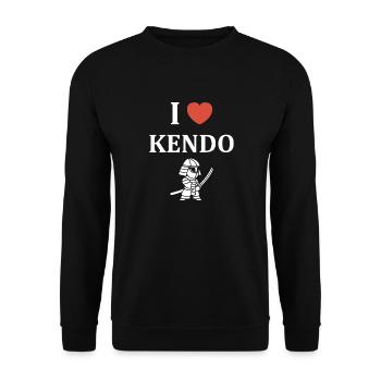 KENDO - Unisex Sweatshirt - black - Front - Alina (178cm) & Michal (187cm)
