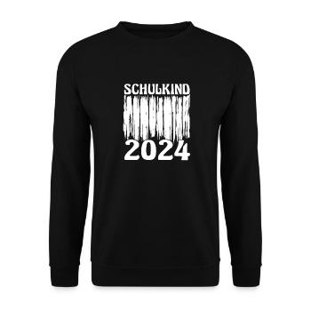 1. Klasse Schulkind Schulanfang Einschulung - Unisex Pullover - Schwarz - Vorne - Alina (178cm) & Michal (187cm)