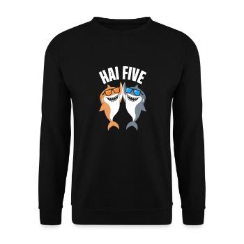 Shark Shark Sharks Shark - Unisex Sweatshirt - black - Front - Alina (178cm) & Michal (187cm)