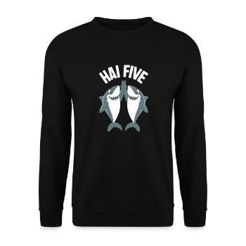 Shark Shark Sharks Shark - Unisex Sweatshirt - black - Front - Alina (178cm) & Michal (187cm)