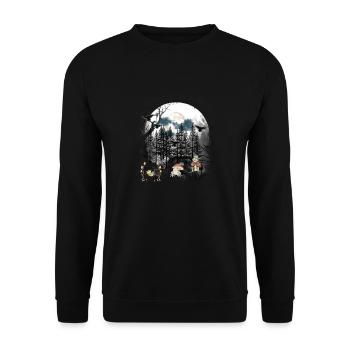 Forêt Nature Grenouille Grenouilles Mystique - Sweat-shirt Unisexe - noir - Devant - Alina (178cm) & Michal (187cm)