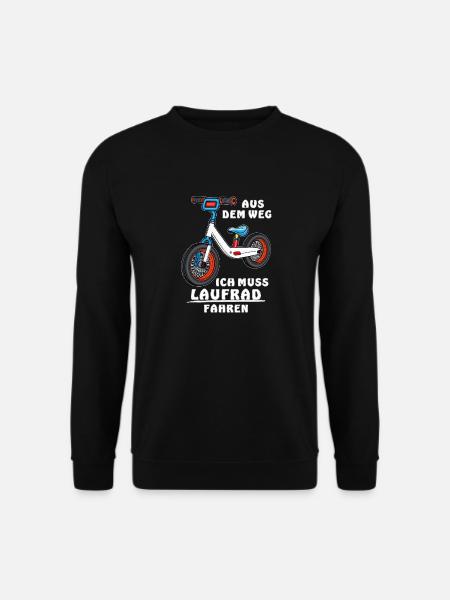 MUSS LAUFRAD FAHREN - Unisex Pullover - Schwarz