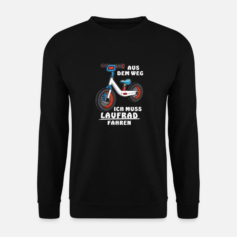 MUSS LAUFRAD FAHREN - Unisex Pullover - Schwarz