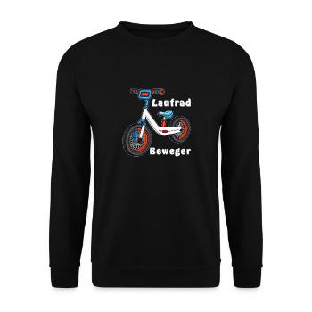 LAUFRAD BEWEGER - Unisex Pullover - Schwarz - Vorne - Alina (178cm) & Michal (187cm)