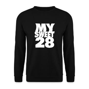 Sweet 28 - Unisex Sweatshirt - black - Front - Alina (178cm) & Michal (187cm)