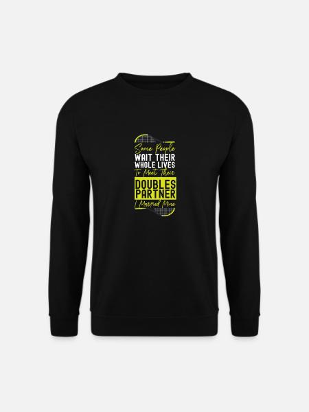 Funny Tennis Player Racket Husband - Unisex Sweatshirt - black