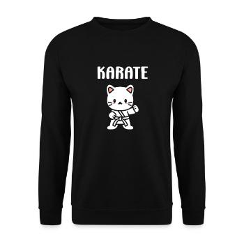 Karate - Unisex Pullover - Schwarz - Vorne - Alina (178cm) & Michal (187cm)
