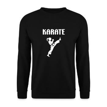 Karate - Unisex Pullover - Schwarz - Vorne - Alina (178cm) & Michal (187cm)