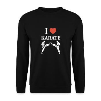 Karate - Unisex Pullover - Schwarz - Vorne - Alina (178cm) & Michal (187cm)