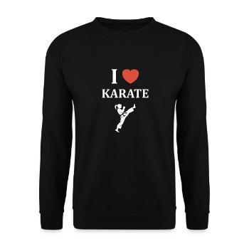 Karate - Unisex Pullover - Schwarz - Vorne - Alina (178cm) & Michal (187cm)