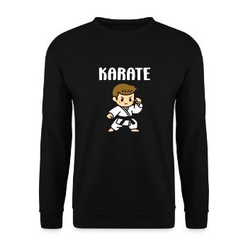 Karate - Unisex Pullover - Schwarz - Vorne - Alina (178cm) & Michal (187cm)