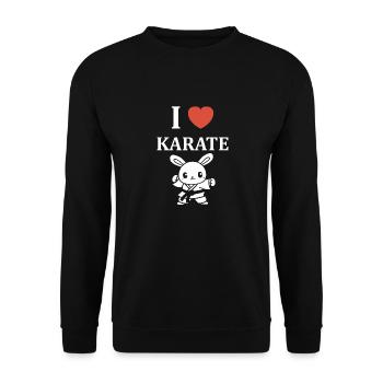 karate - Sweat-shirt Unisexe - noir - Devant - Alina (178cm) & Michal (187cm)