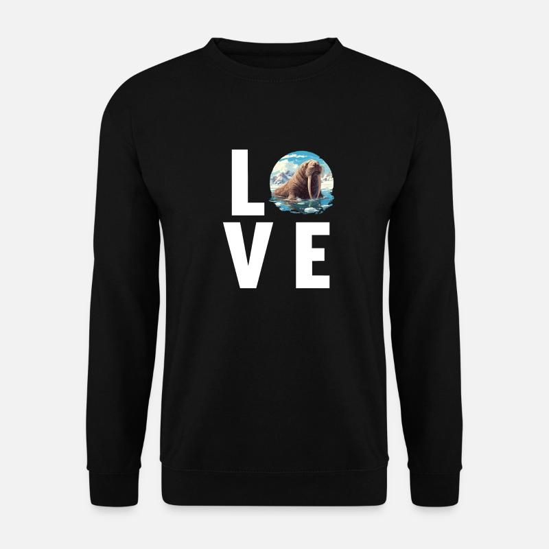 Morse Walrosse Walross - Sweat-shirt Unisexe - noir