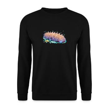 Sea Cucumber Seegurken Seegurke - Unisex Pullover - Schwarz - Vorne - Alina (178cm) & Michal (187cm)