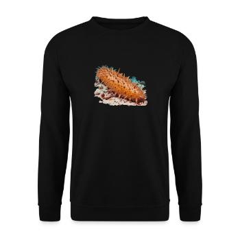 Sea Cucumber Seegurken Seegurke - Unisex Pullover - Schwarz - Vorne - Alina (178cm) & Michal (187cm)