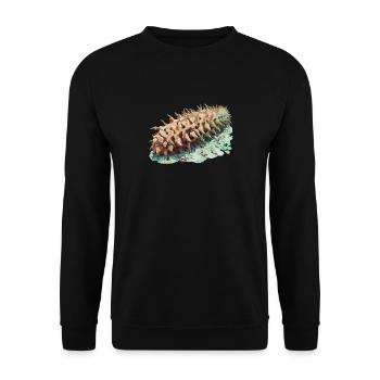 Sea Cucumber Seegurken Seegurke - Unisex Pullover - Schwarz - Vorne - Alina (178cm) & Michal (187cm)