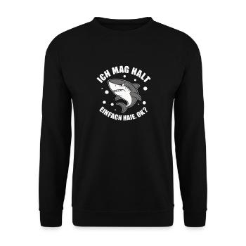 Shark Shark Sharks Shark - Unisex Sweatshirt - black - Front - Alina (178cm) & Michal (187cm)