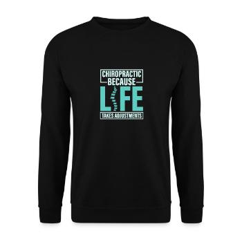 Chiropratique Physiothérapeute Chiropratique - Sweat-shirt Unisexe - noir - Devant - Alina (178cm) & Michal (187cm)