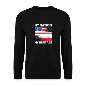 Poland Polish - Unisex Sweatshirt - black - Front - Alina (178cm) & Michal (187cm)