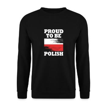 Poland Polish - Unisex Sweatshirt - black - Front - Alina (178cm) & Michal (187cm)