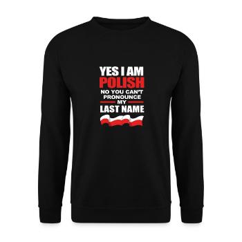 Poland Polish - Unisex Sweatshirt - black - Front - Alina (178cm) & Michal (187cm)