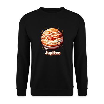 Jupiter Planet - Unisex Pullover - Schwarz - Vorne - Alina (178cm) & Michal (187cm)