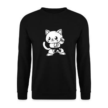 Karate - Unisex Pullover - Schwarz - Vorne - Alina (178cm) & Michal (187cm)