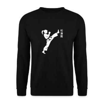 Karate - Unisex Pullover - Schwarz - Vorne - Alina (178cm) & Michal (187cm)