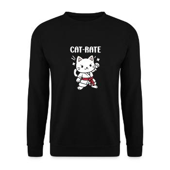 karate - Unisex Sweatshirt - black - Front - Alina (178cm) & Michal (187cm)