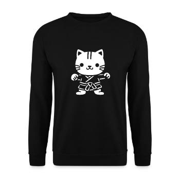 karate - Unisex Sweatshirt - black - Front - Alina (178cm) & Michal (187cm)