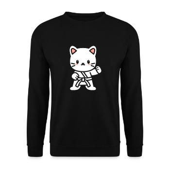 karate - Unisex Sweatshirt - black - Front - Alina (178cm) & Michal (187cm)