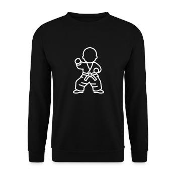 Karate - Unisex Pullover - Schwarz - Vorne - Alina (178cm) & Michal (187cm)