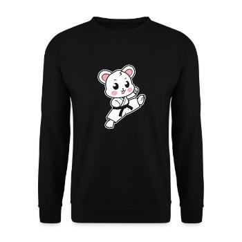Karate - Unisex Pullover - Schwarz - Vorne - Alina (178cm) & Michal (187cm)