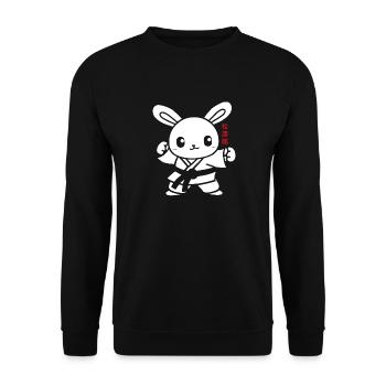 karate - Unisex Sweatshirt - black - Front - Alina (178cm) & Michal (187cm)