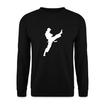 Karate - Unisex Pullover - Schwarz - Vorne - Alina (178cm) & Michal (187cm)