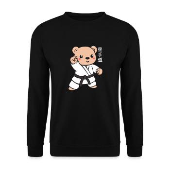 karate - Unisex Sweatshirt - black - Front - Alina (178cm) & Michal (187cm)