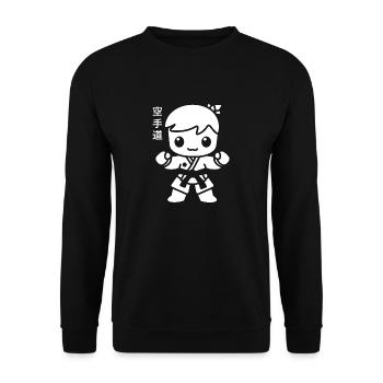 Karate - Unisex Pullover - Schwarz - Vorne - Alina (178cm) & Michal (187cm)