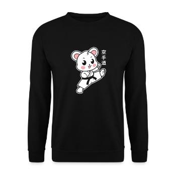 karate - Unisex Sweatshirt - black - Front - Alina (178cm) & Michal (187cm)