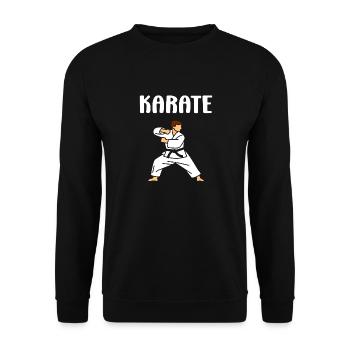 Karate - Unisex Pullover - Schwarz - Vorne - Alina (178cm) & Michal (187cm)
