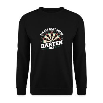Darts Darts Darts Players Darts - Unisex Sweatshirt - black - Front - Alina (178cm) & Michal (187cm)