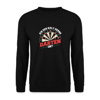 Darts Darts Darts Players Darts - Unisex Sweatshirt - black - Front - Alina (178cm) & Michal (187cm)