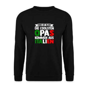 Italia Italian Grandpa Nonno Italian Italy - Unisex Sweatshirt - black - Front - Alina (178cm) & Michal (187cm)