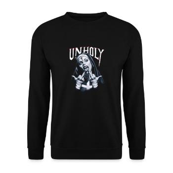 Provocative and expressive – rebellious fashion - Unisex Sweatshirt - black - Front - Alina (178cm) & Michal (187cm)