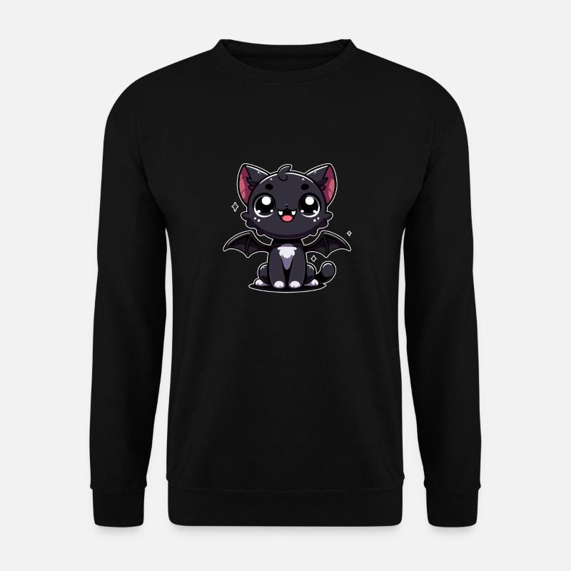 cute black vampire cat - Unisex Sweatshirt - black