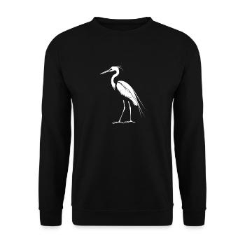 Heron Reiher - Unisex Sweatshirt - black - Front - Alina (178cm) & Michal (187cm)