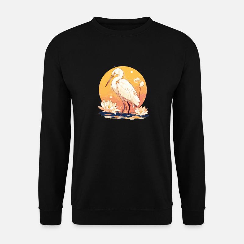 Héron Reiher - Sweat-shirt Unisexe - noir