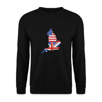 Angleterre Anglais - Sweat-shirt Unisexe - noir - Devant - Alina (178cm) & Michal (187cm)