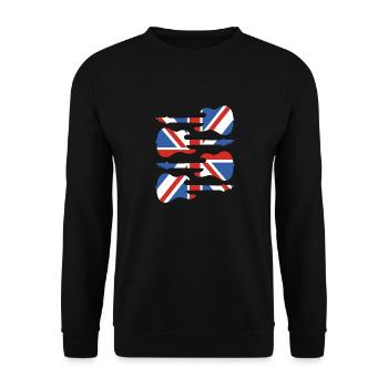 England - Unisex Sweatshirt - black - Front - Alina (178cm) & Michal (187cm)