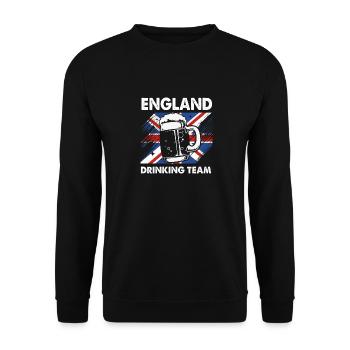 England English - Unisex Sweatshirt - black - Front - Alina (178cm) & Michal (187cm)