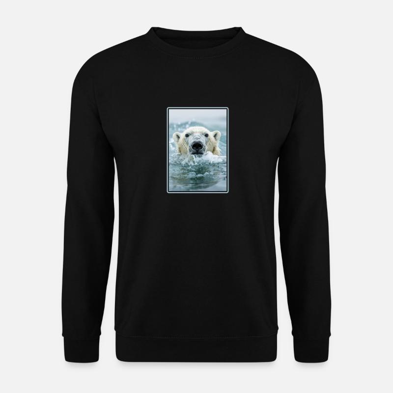 Polar Bear Eisbären Eisbär - Unisex Pullover - Schwarz